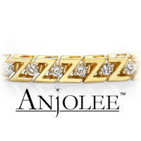Square and Round Diamond Tennis Bracelet