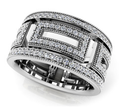 Glamorous Millgrain Eternity Ring