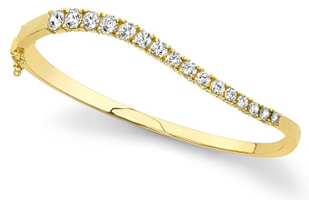 Curved Diamond Journey BangleCurved Diamond Journey Bangle Bracelet