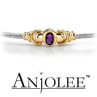 Single Cable Link Colored Stone Bracelet