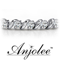 Wavy Hood Link Diamond Tennis Bracelet
