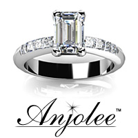 Emerald Cut Side Channel Ring