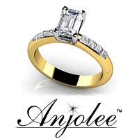Emerald Cut Side Channel Ring