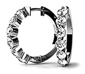 Diamond Hoop Earrings