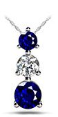 3-Stone Diamond Pendants