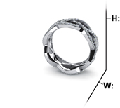 Stylish Woven Diamond Eternity Ring