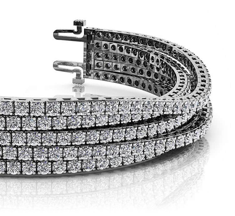 Millers Fine Jewelry  737ctw 14K white gold flexible diamond fashion  bangle