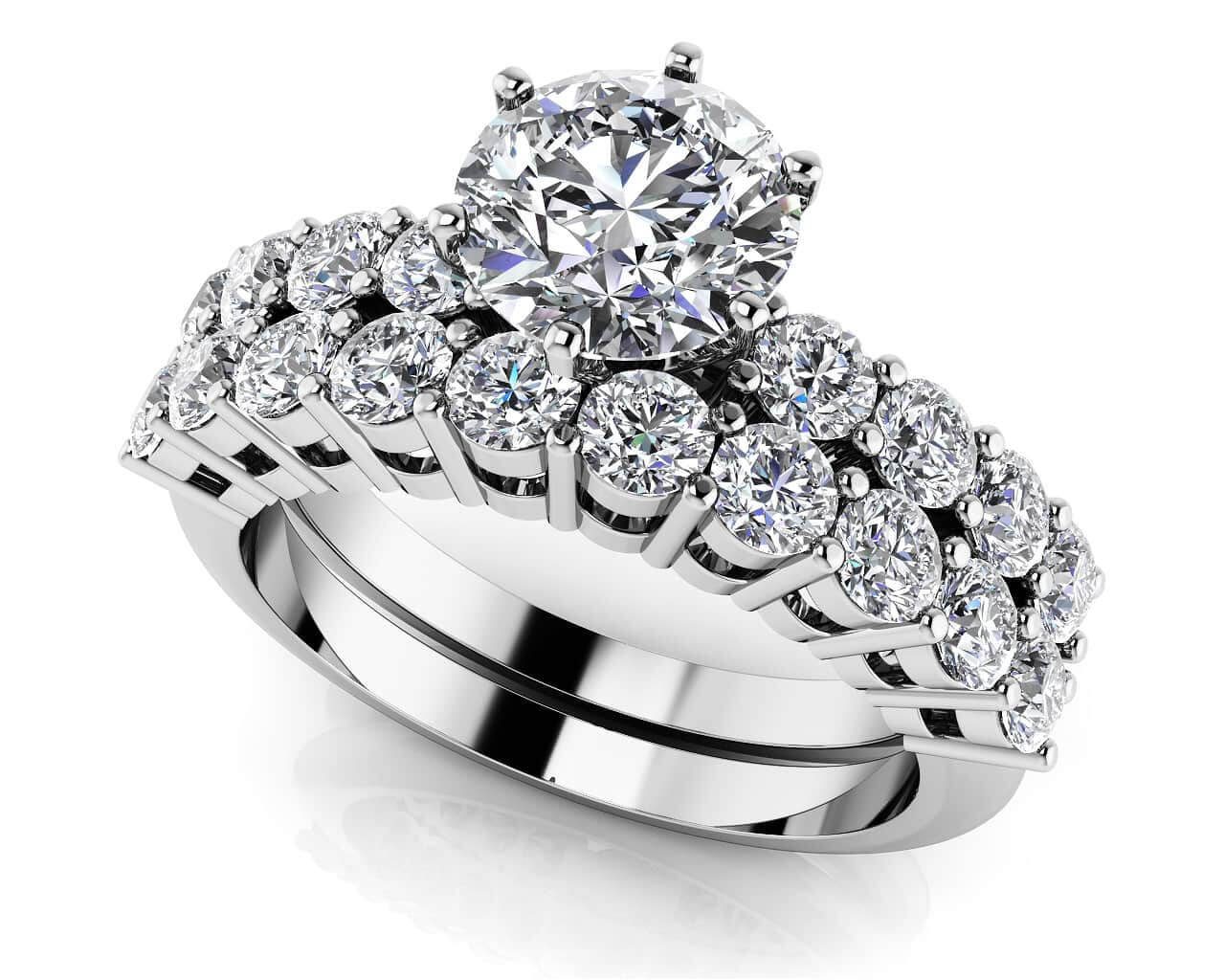 WR2027/H-True Romance-14K White Gold Diamond Wedding Band-SVS Fine Jewelry
