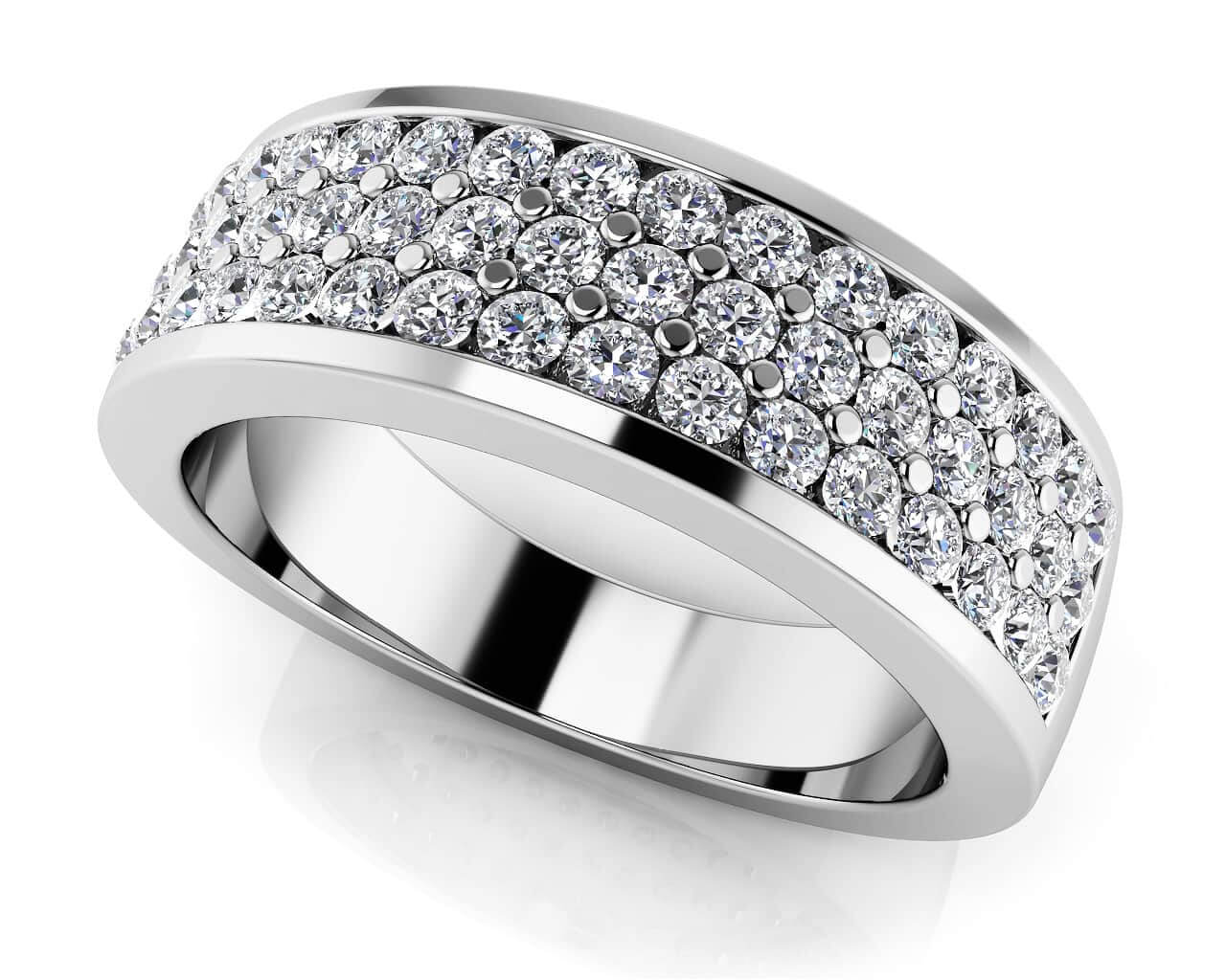 0.72ct Channel-Set Diamond Band Wedding Mens Ring