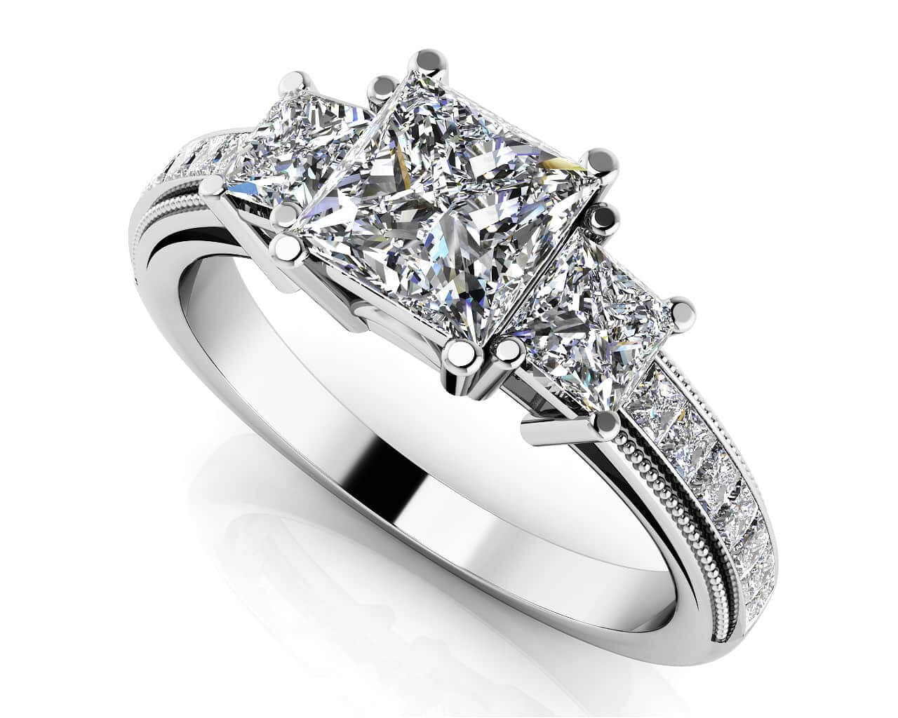 Three tier diamond best sale ring