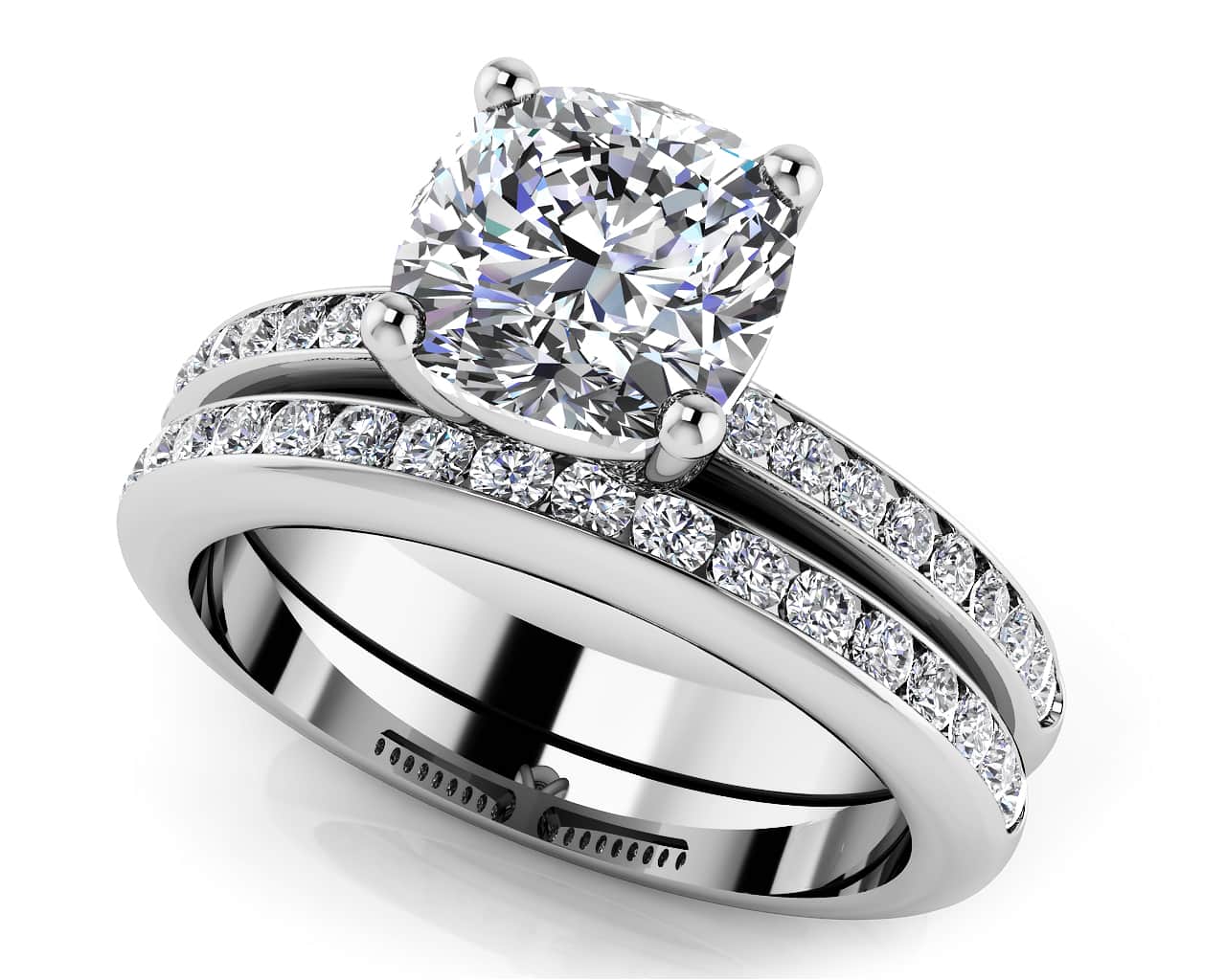 Lovely Cushion Cut Engagement Ring