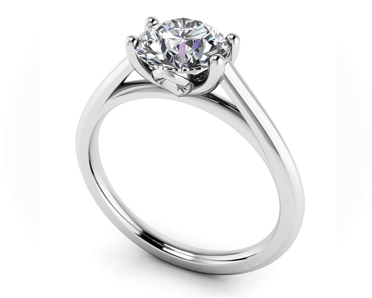 Modern Wide Solitaire Engagement Ring Setting – Bella's Fine Jewelers