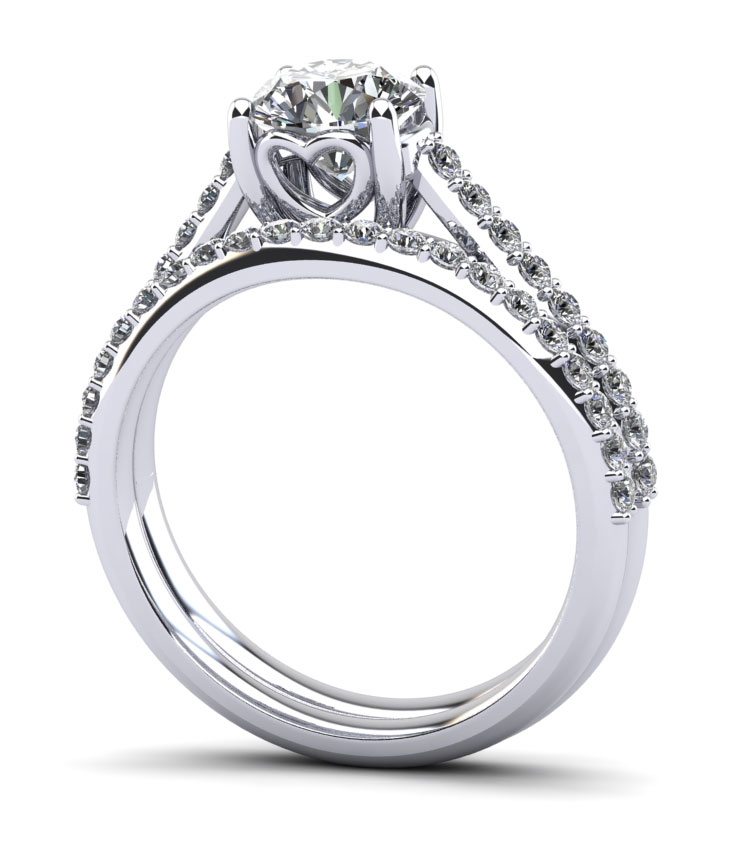 Brilliant Sweetheart Diamond Bridal Set