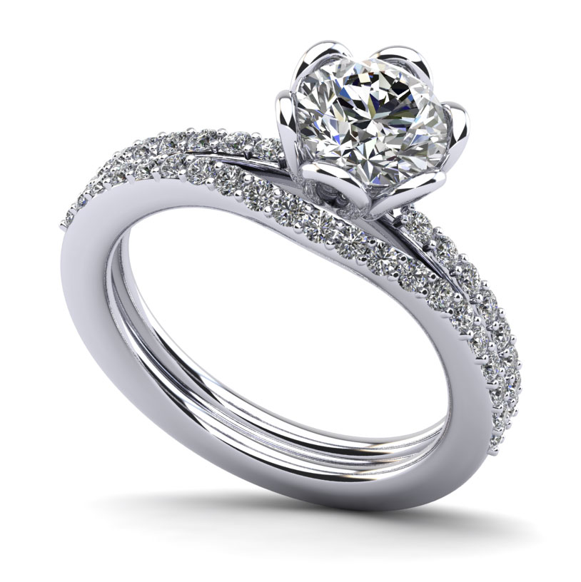 Floral Fancy Diamond Bridal Set