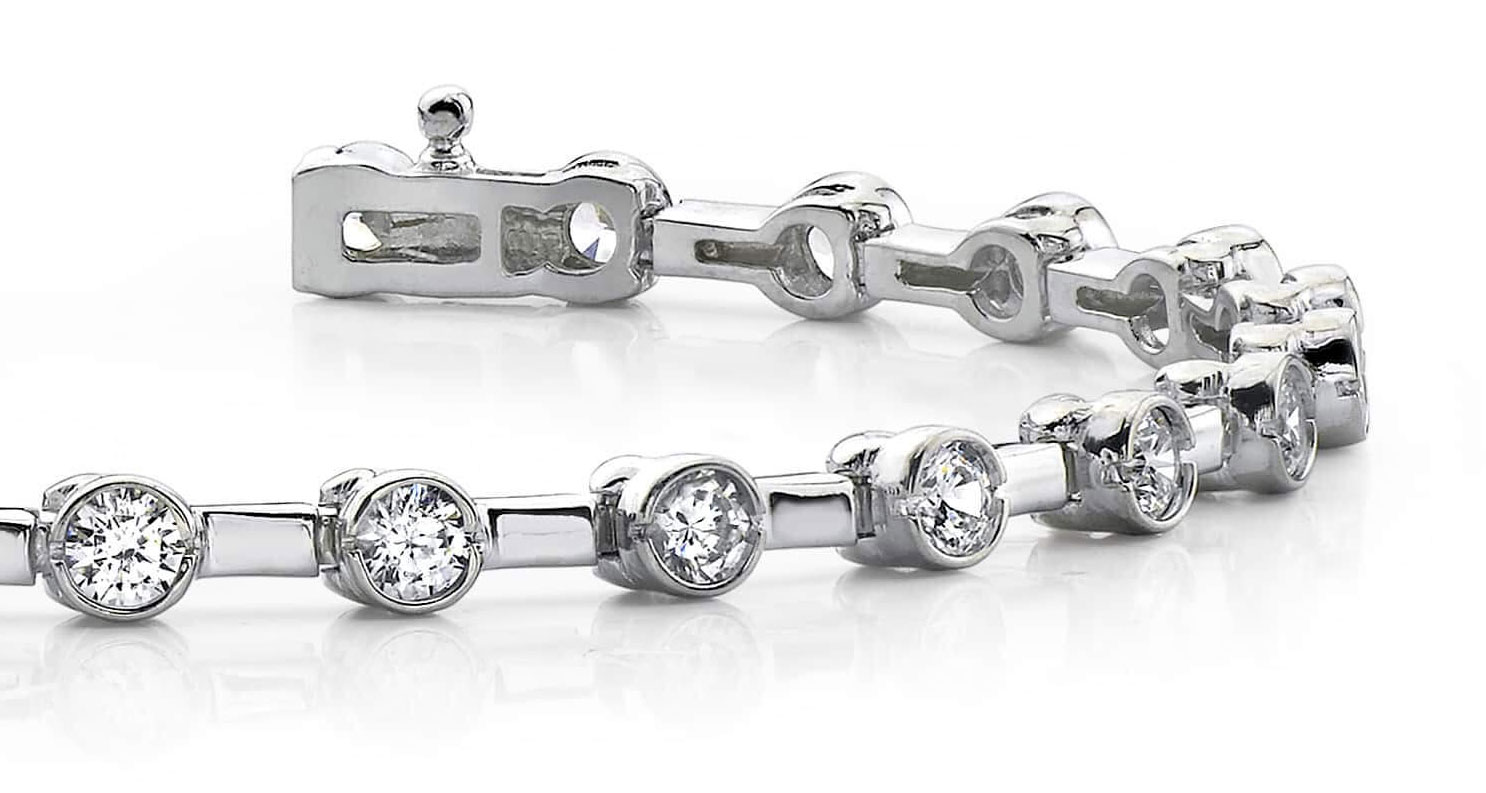 Half Bezel And Channel Set Diamond Bracelet