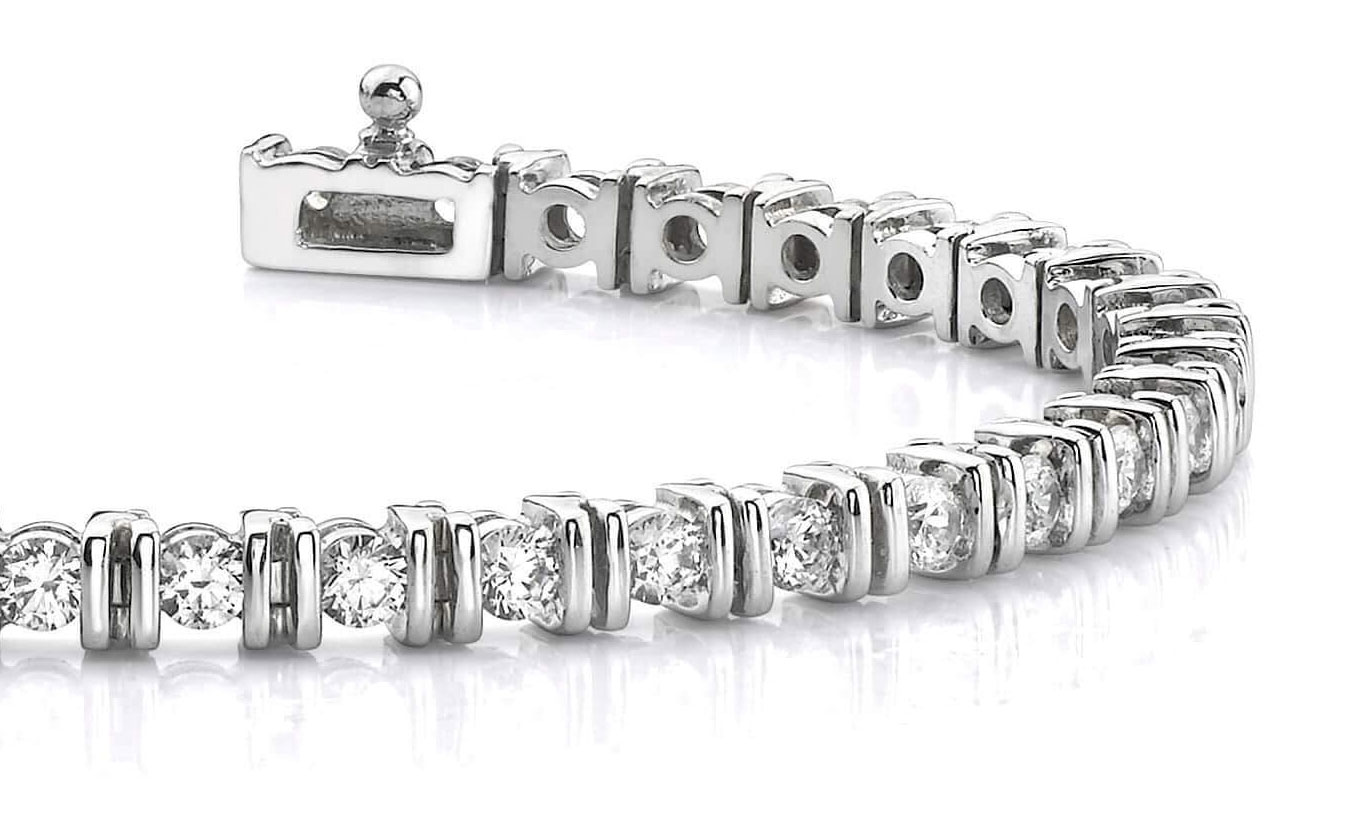 Italic Diamond Tennis Bracelet