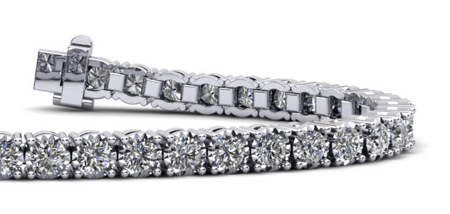 Smile Link Diamond Tennis Bracelet In 14K 18K White Yellow Gold Platinum