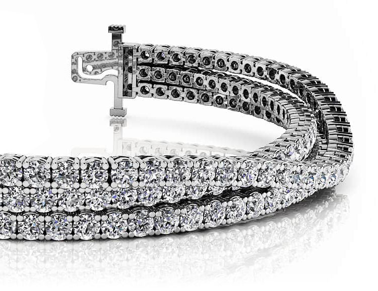 Round Bezel Set Diamond Tennis Bracelet