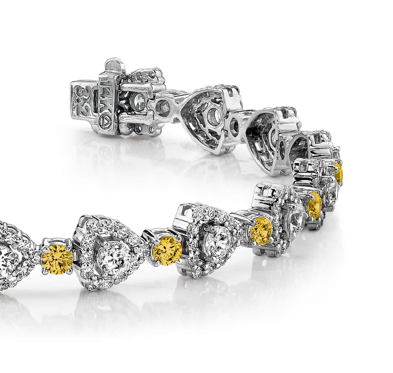1.20ct Natural Fancy Color Diamonds Bangle Bracelet 14kt Gold Mod Deco –  Avis Diamond Galleries