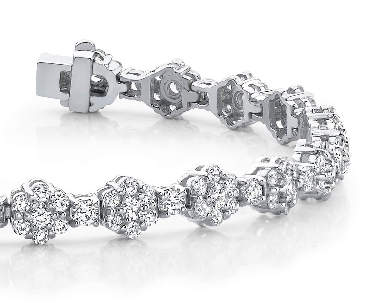 20 ct. t.w. Diamond Cluster Bangle Bracelet in 18kt Gold Over Sterling |  Ross-Simons