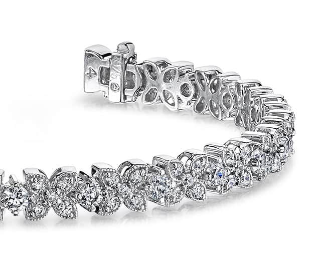 Diamonds Studded Flower Bracelet  Narayani Jewellers