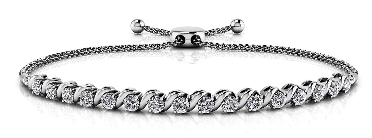 Bellamy Pink Sapphire Hearts & Diamond Bezel Adjustable Tennis Bracele – RW  Fine Jewelry