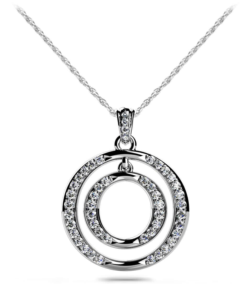 Buy Estate Large 1.25ct Diamond 14K White Gold Circle of Life Floral  Floating Pendant 27864 Online in India - Etsy