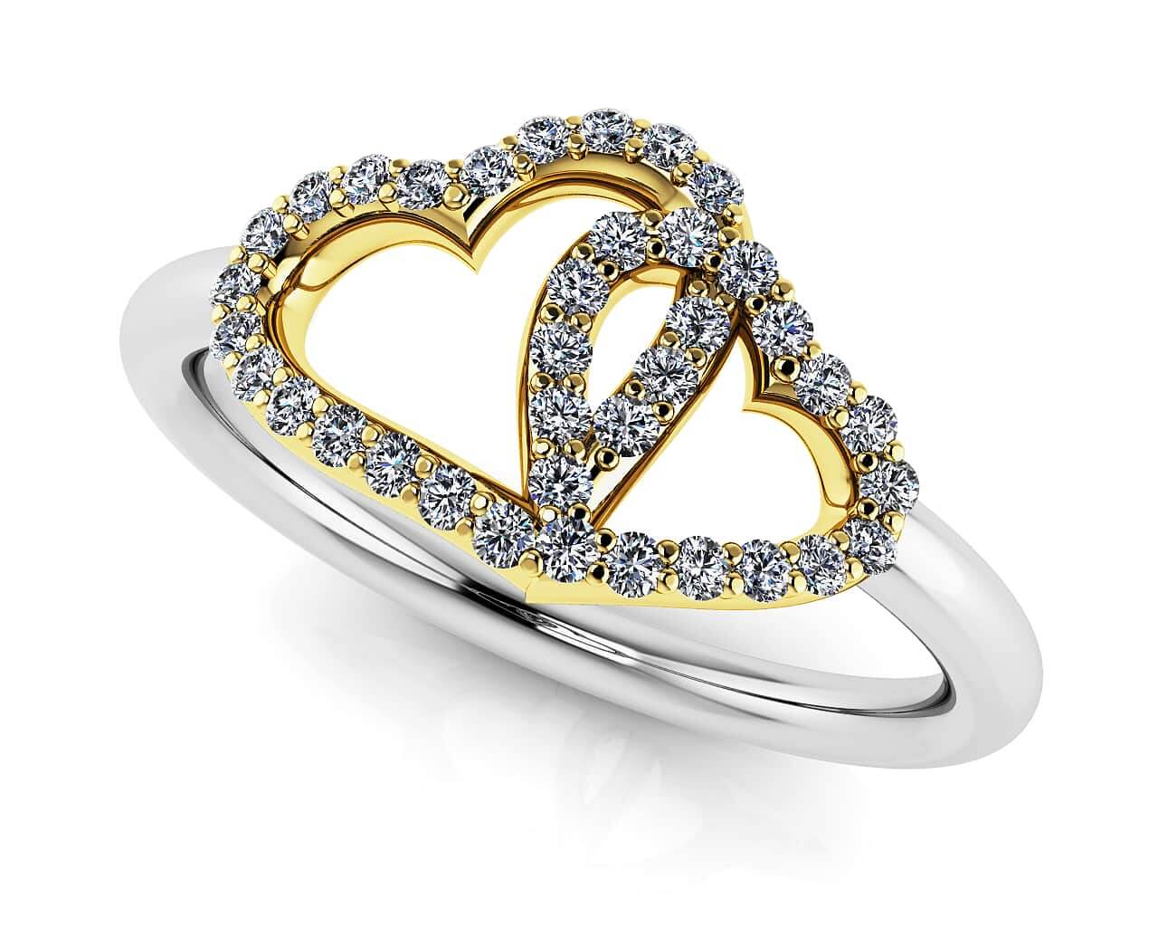 Lasting Hearts Diamond Ring