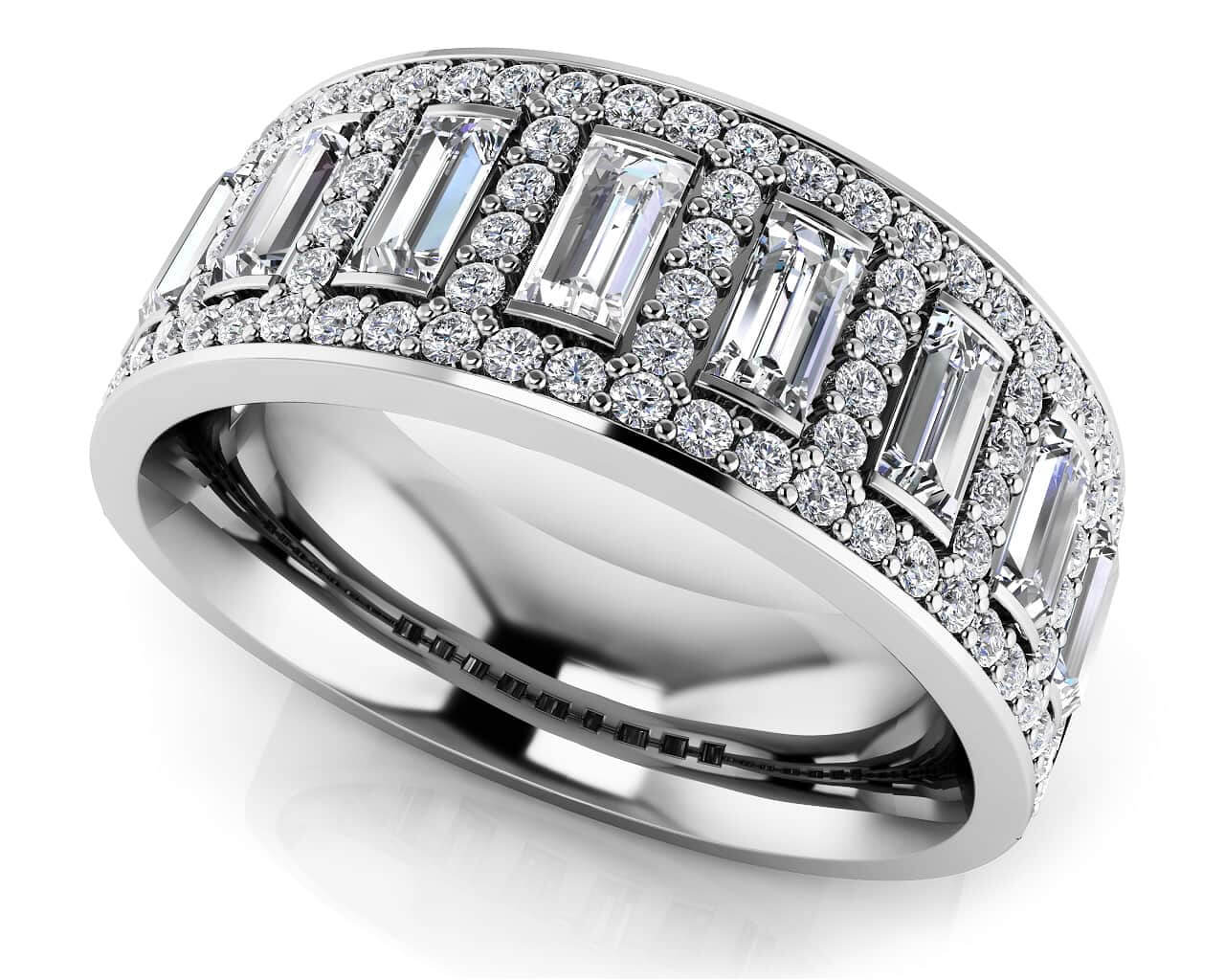 Diamond Anniversary  Wedding  Rings 