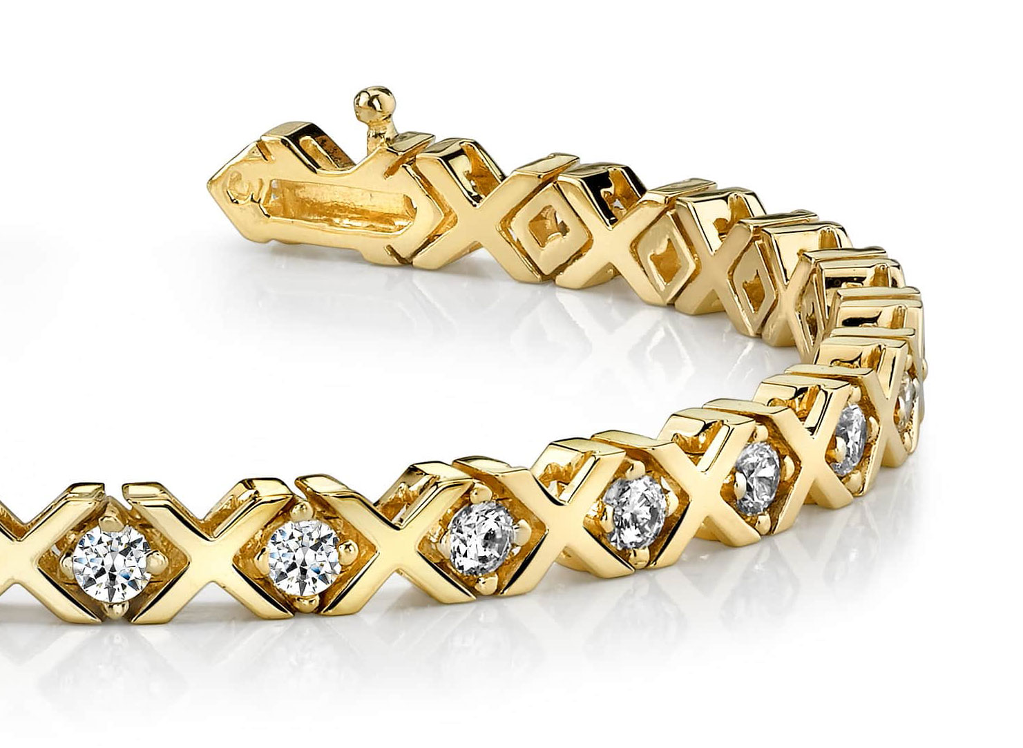 Diamond Bracelet In 18Kt Gold (15.630 gram) with Diamonds (1.85 Ct) | Mohan  Jewellery