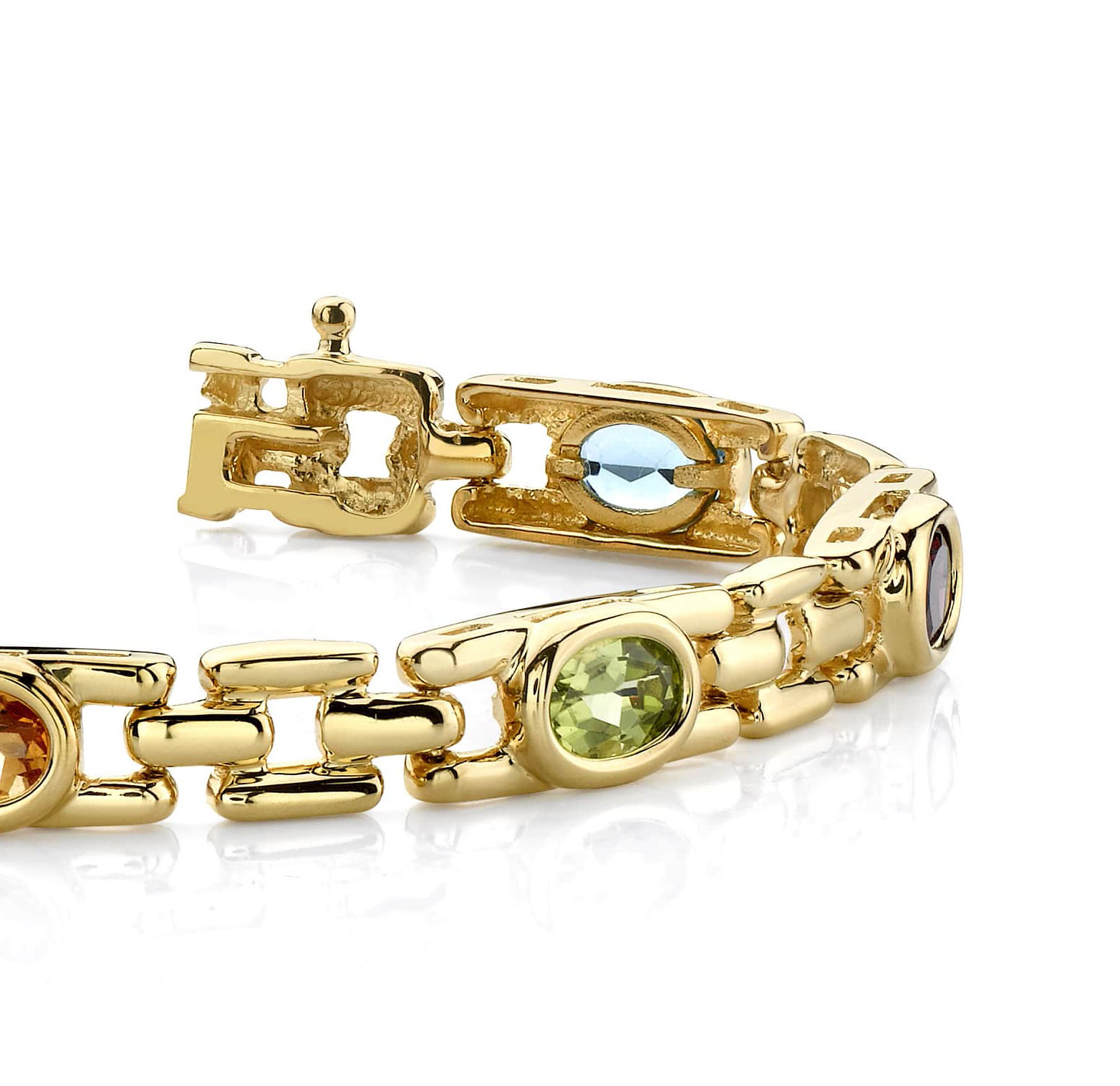 Jaipur Color 18K Yellow Gold Mixed Gemstone Bracelet