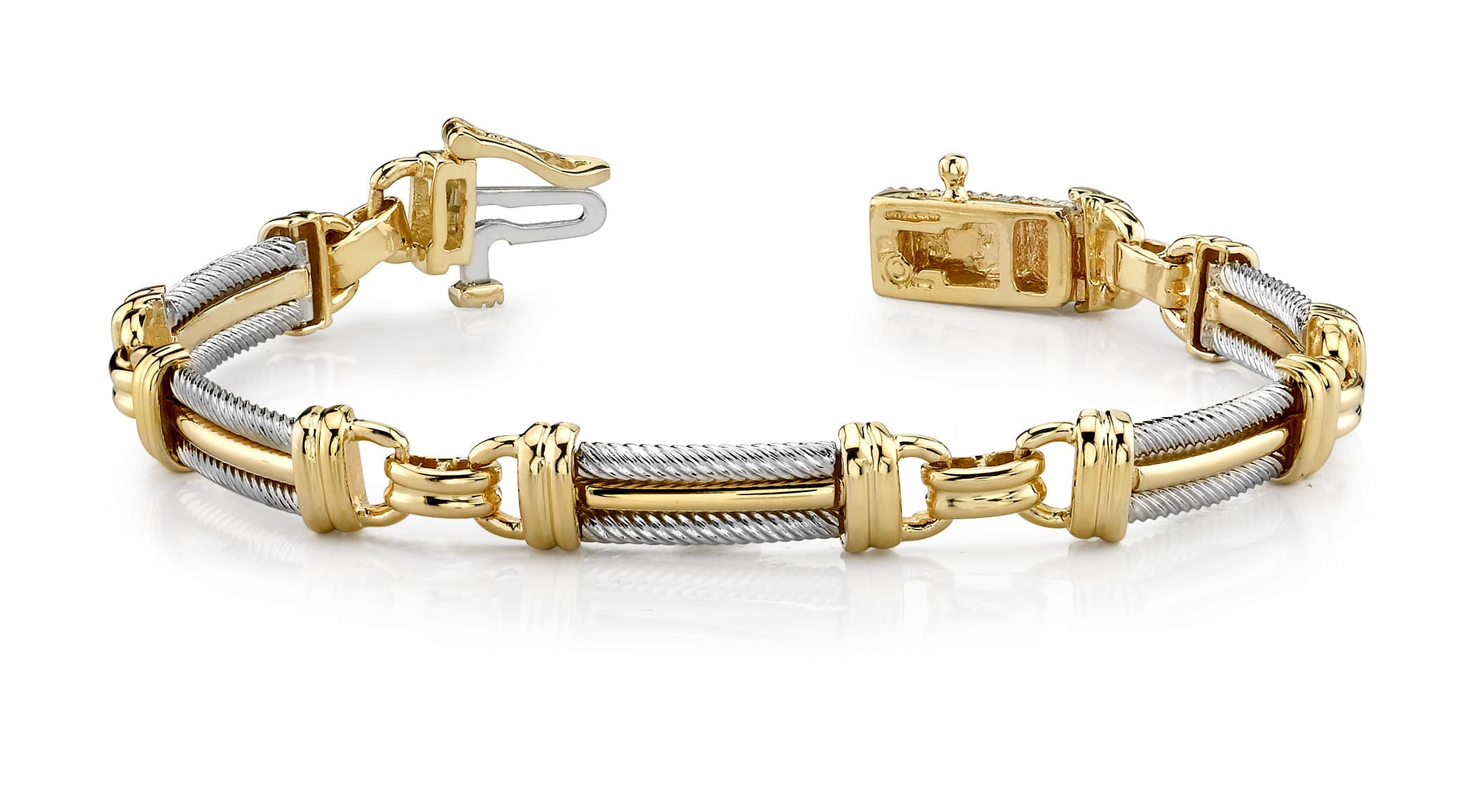 18k white on sale gold mens bracelet