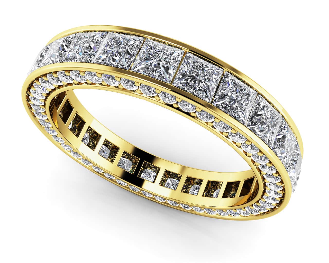Breathtaking Princess And Round Eternity Ring