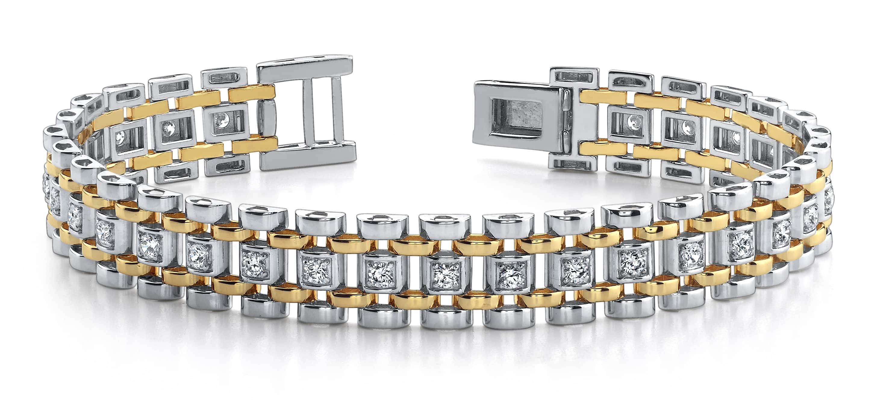 Men of Platinum| Platinum & Rose Gold Bracelet for Men JL PTB 813-sonthuy.vn