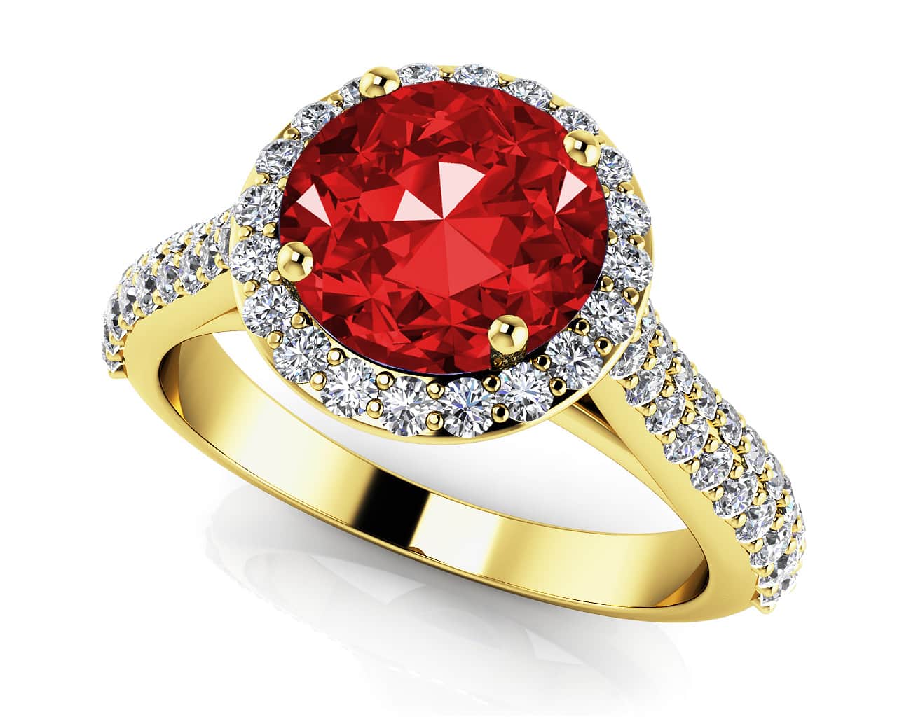 Radiant Gemstone Anniversary Ring Available In Platinum Or Gold