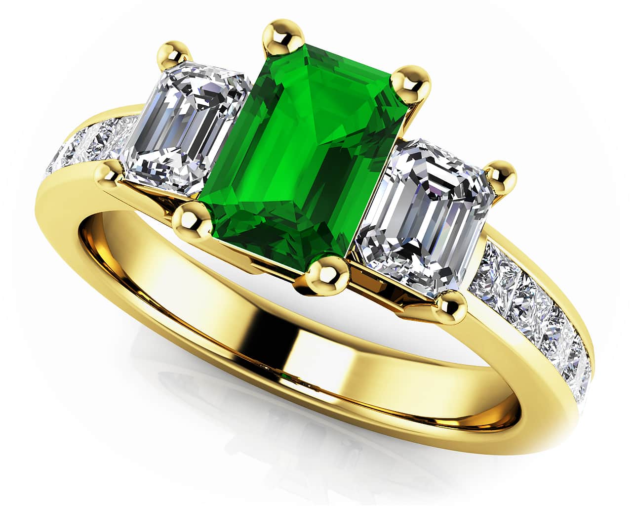 Three stone engagement ring – True Love Jewelry