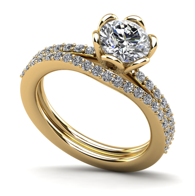 Floral Fancy Diamond Bridal Set