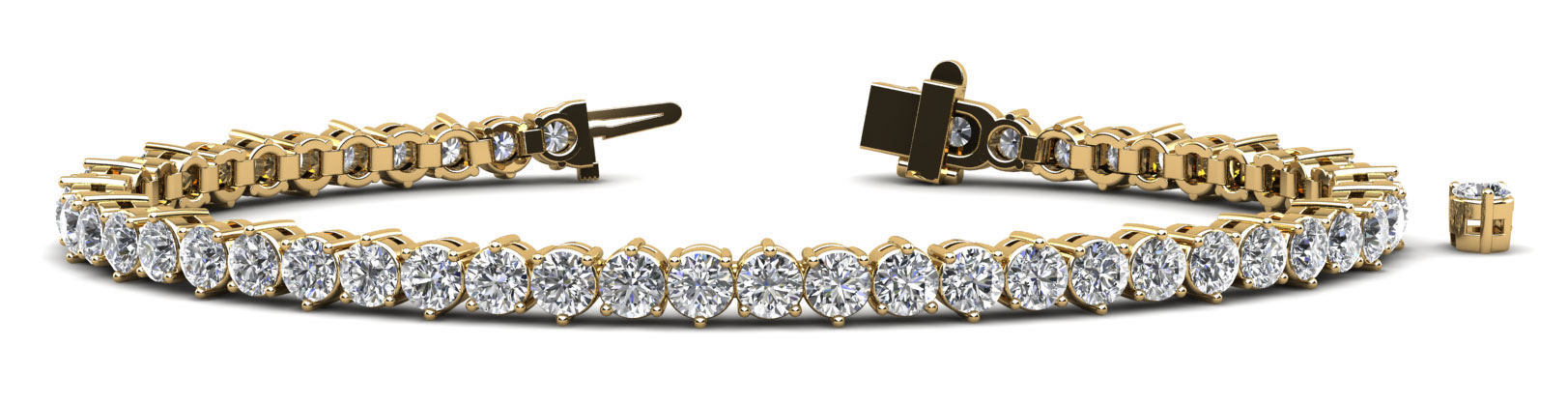 Three Prong Alternating Tennis Bracelet