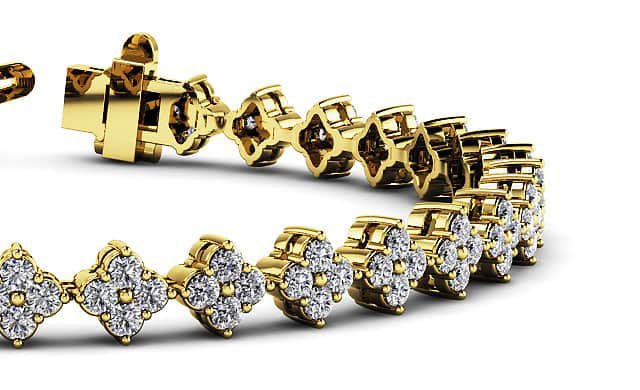 Fleur Diamond Cluster Bracelet