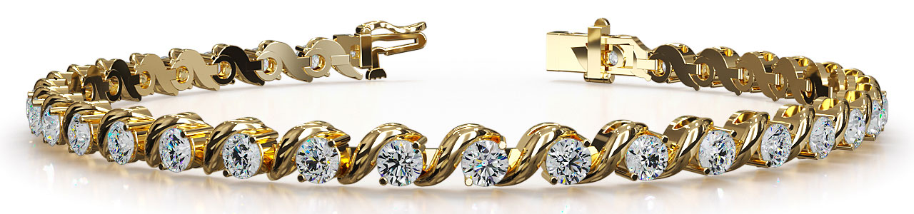 Platinum 0.96ctw Prong Diamond Bracelet