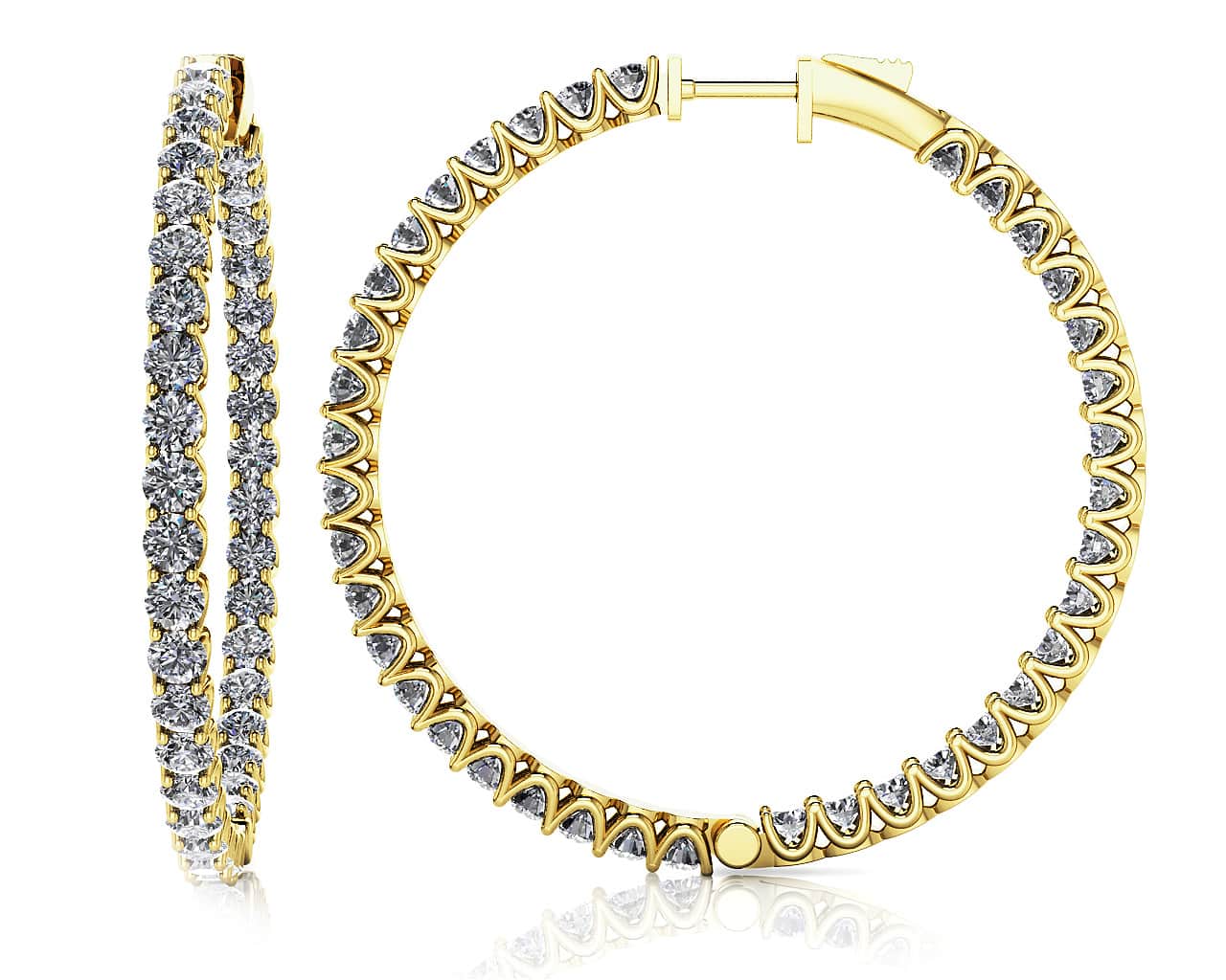 Marquise and Round Brilliant hoop earrings with 2.88 carats* of diamon –  Secrets Shhh