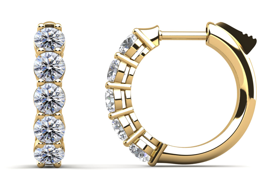 Hypnotic Diamond Hoop Earrings