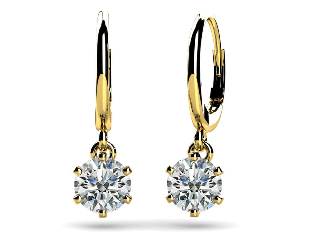 Gold, 1.00ct Yellow Diamond And Diamond Drop Earrings Available