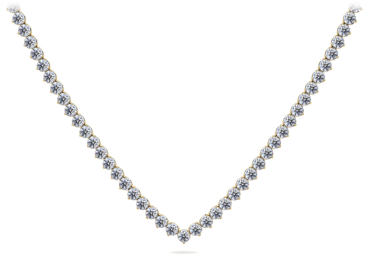 14K White Gold Round Diamond Crown Set Riviera Necklace 11.05 CT – MB  Altman Jewelry