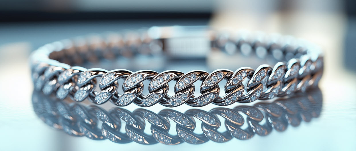 Sophisticated Design Platinum Bracelet