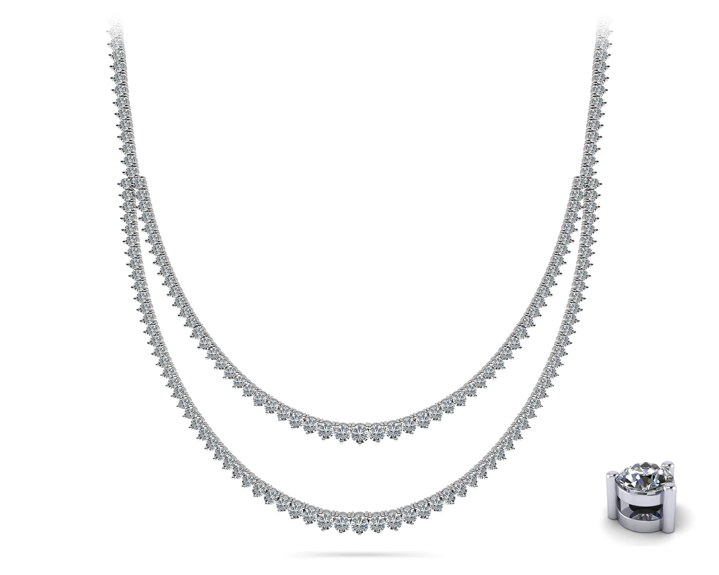 Double strand sales diamond necklace