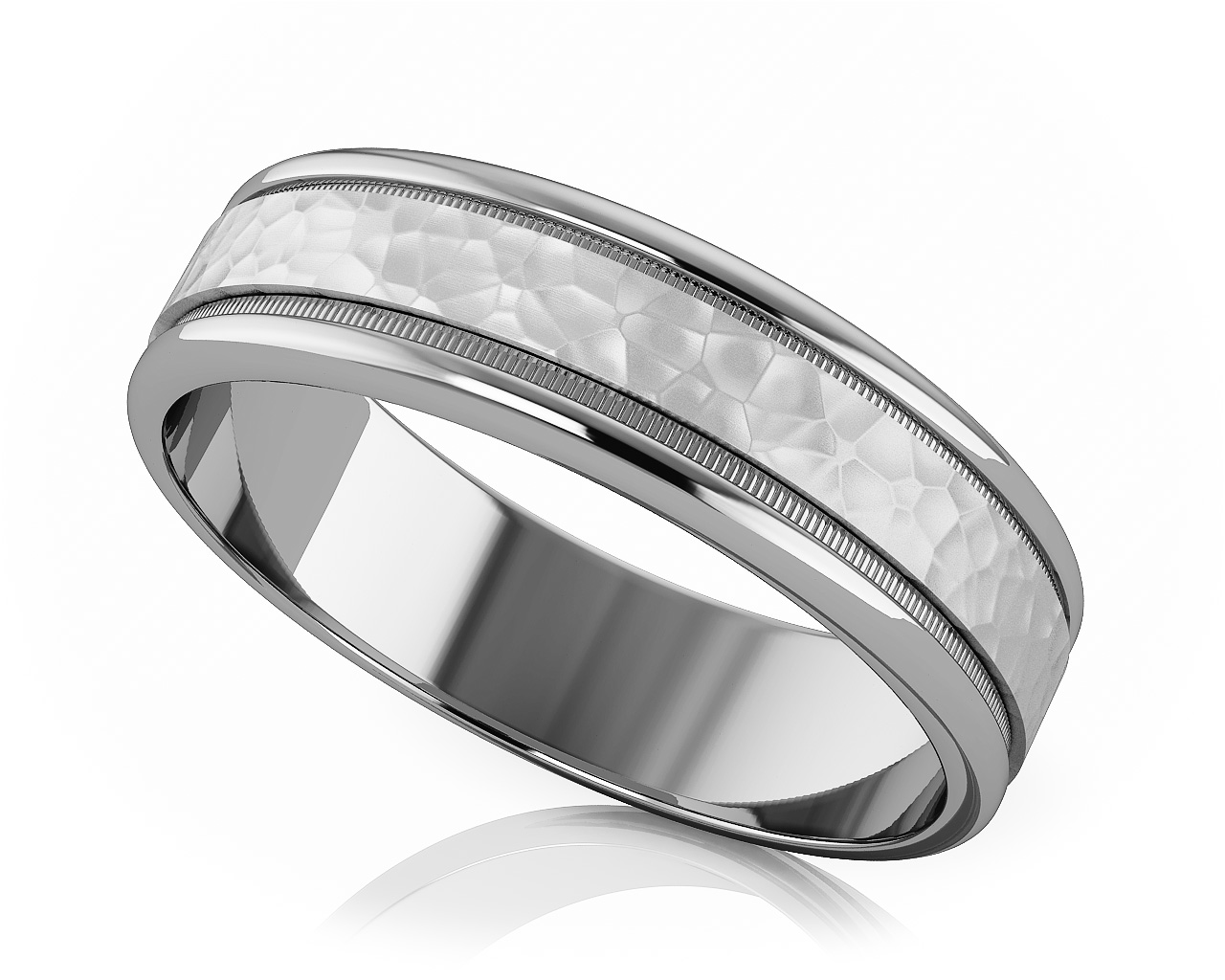 Carved Rounded Edge Romance Designer Wedding Band 6mm Wide