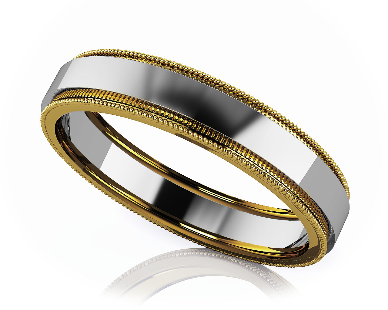 Pitted Grooves Romance Modern Wedding Band 6mm Wide