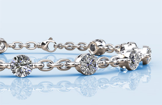 Square Basket Style Tennis Bracelet  True Diamond Jewels