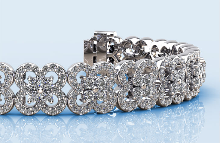 Melissa Cartier Anjolee Diamond Tennis Bracelet